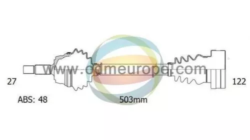 Aandrijfas links-voor Mercedes 18143011