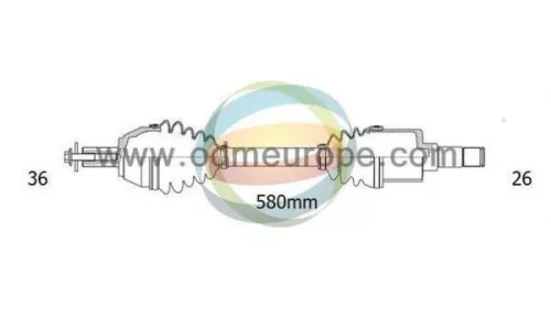 Aandrijfas links-voor Ford 30787775