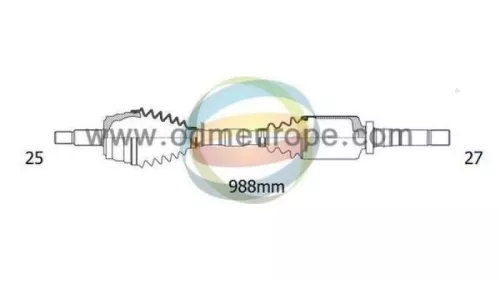 Aandrijfas rechts-voor Mercedes a1693603272