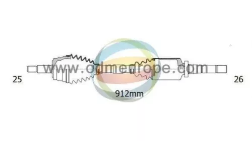 Aandrijfas rechts-voor Renault 18292320