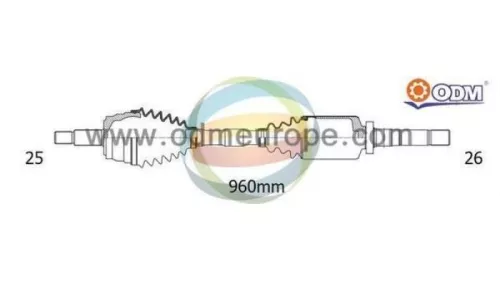 Aandrijfas rechts-voor Ford fd248