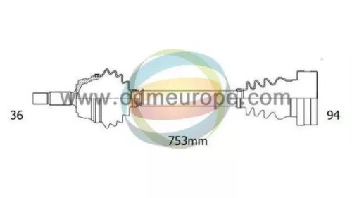 Aandrijfas rechts-voor Volkswagen 18212770