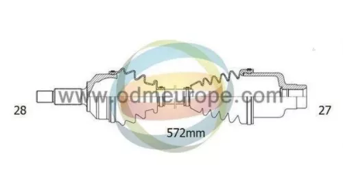 Aandrijfas rechts-voor Honda 44305sean00