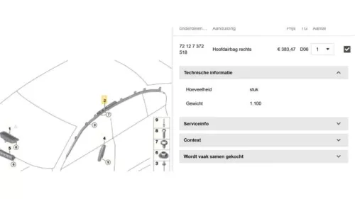 Airbag hemel rechts-